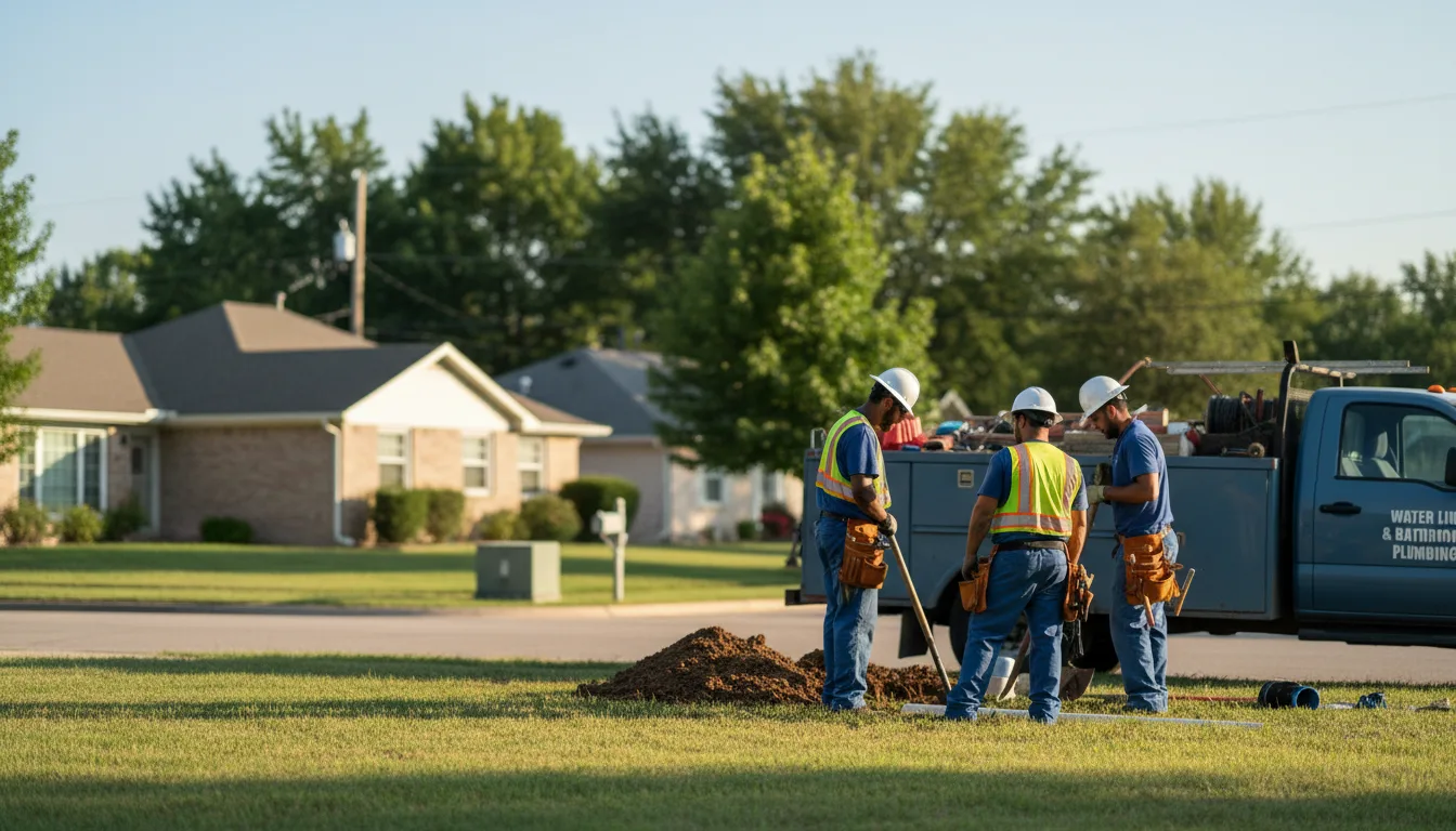 Residential water line and bathroom plumbing service in Wenden, AZ